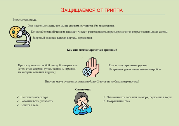 4 Школьнику грипп 2